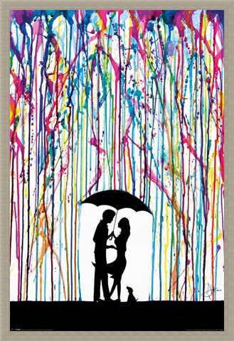 Framed Framed Raining Colour - Marc Allante