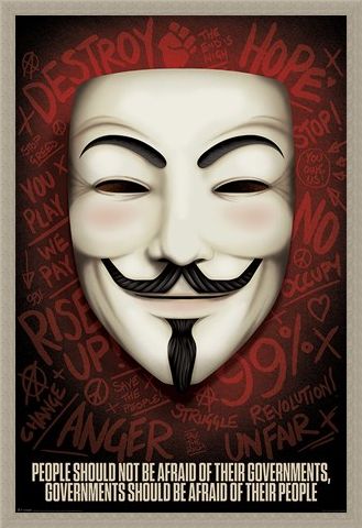 Framed Framed Governments Should Be Afraid Of Their People - V for Vendetta