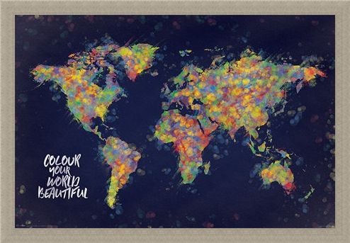Framed Framed Colour Your World Beautiful - Atlas
