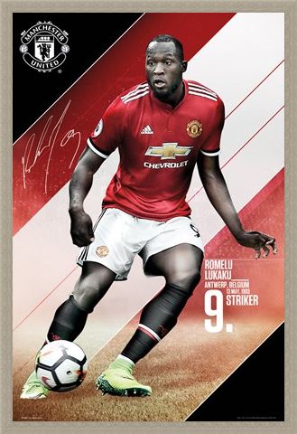 Framed Framed Manchester United 17-18 - Romelu Lukaku