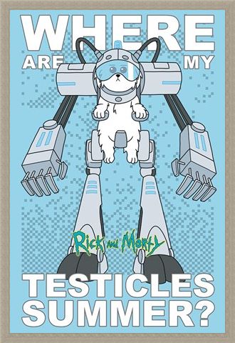 Framed Framed Where Are My Testicles - Rick and Morty