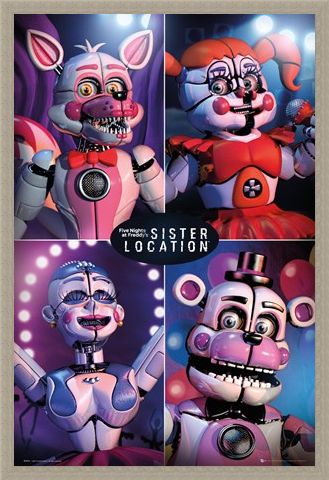 Framed Framed Sister Location Quad - Five Nights at Freddy's