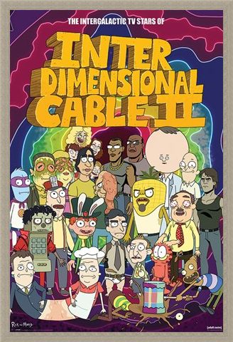 Framed Framed Stars of Interdimensional Cable - Rick and Morty