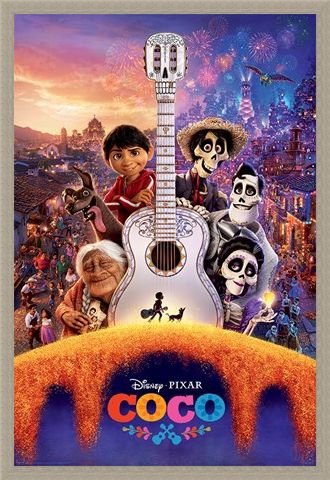 Framed Framed Día de Muertos Guitar - Coco