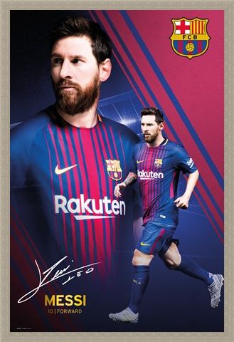 Framed Framed Messi Collage 17-18 - Barcelona