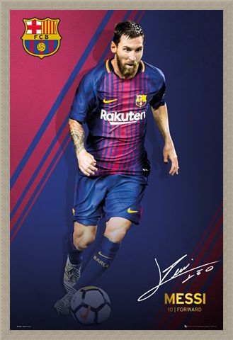 Framed Framed Messi 17/18 - Barcelona