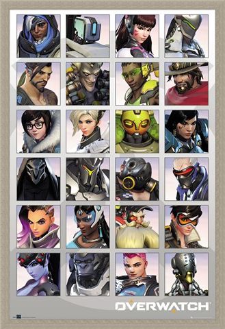 Framed Framed Character Portraits - Overwatch