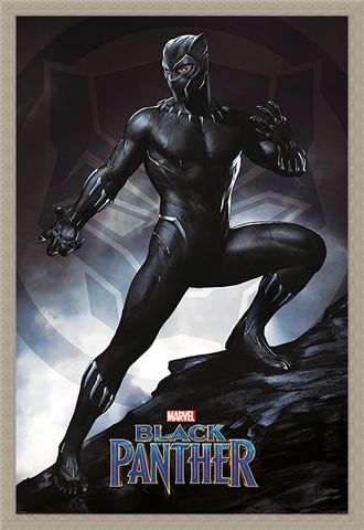 Framed Framed Black Panther Stance - Marvel