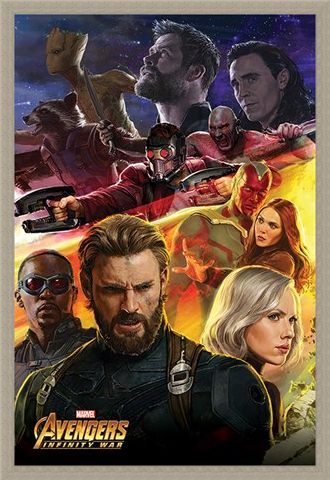 Framed Framed Infinity War Captain America - Avengers
