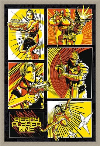 Framed Framed Comic Panels - Ready Player One