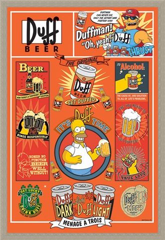 Framed Framed Duff - The Simpsons