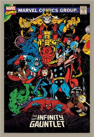 Framed Framed The Infinity Gauntlet Retro - Marvel