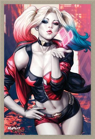 Framed Framed Harley Quinn Kiss - Batman