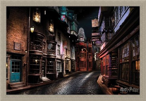 Framed Framed Diagon Alley - Harry Potter