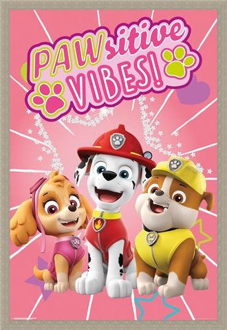 Framed Framed Pawsitive Vibes - Paw Patrol