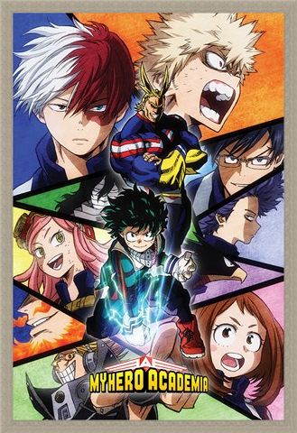 Framed Framed Characters Mosaic - My Hero Academia