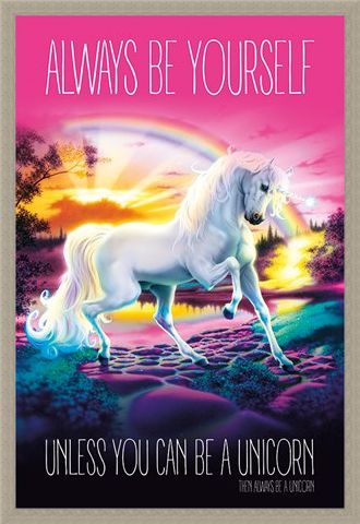 Framed Framed Always Be Yourself - Unicorn