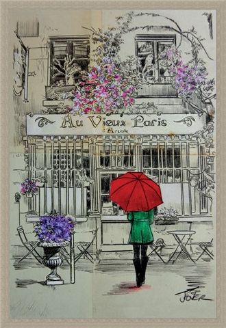 Framed Framed Au Vieux Paris - Loui Jover
