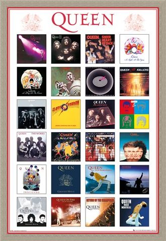 Framed Framed Album Covers - Queen