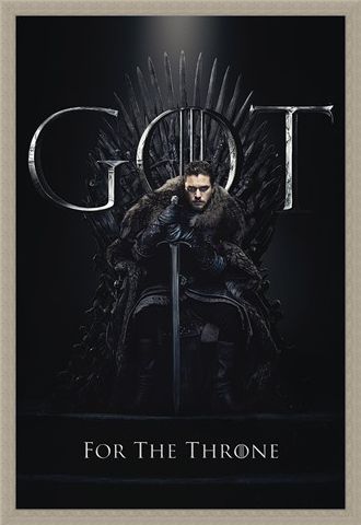 Framed Framed Jon For The Throne - Game Of Thrones