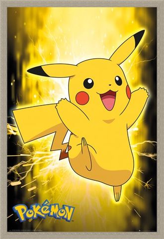 Framed Framed Pikachu Neon - Pokemon