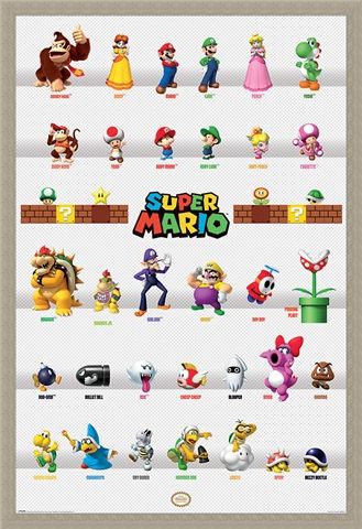 Framed Framed Character Parade - Super Mario