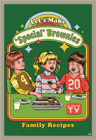 Framed Framed Let's Make Special Brownies - Steven Rhodes