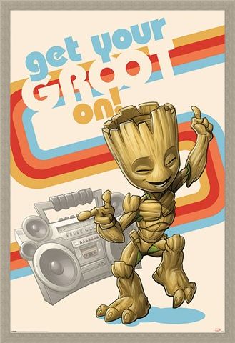 Framed Framed Get Your Groot On - Guardians Of The Galaxy