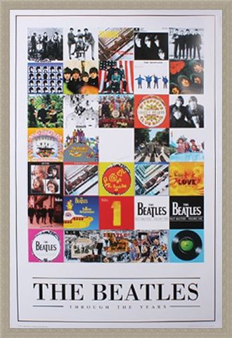 Framed Framed Album Cover Montage - The Beatles