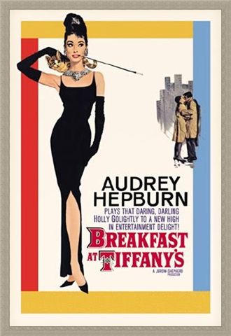 Framed Framed Audrey Hepburn stars in Breakfast at Tiffany's - Breakfast at Tiffany's