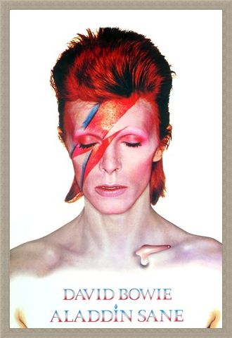 Framed Framed Aladdin Sane Album Cover Art 1973 - David Bowie Album Covers