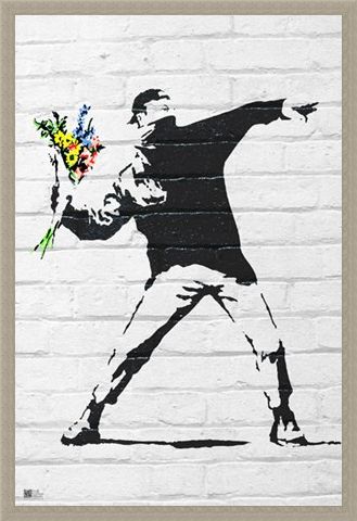 Framed Framed Flower Bomber - Banksy