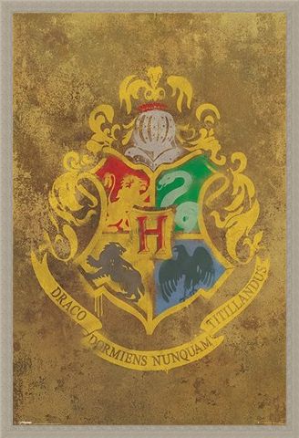 Framed Framed Hogwarts Crest - Harry Potter