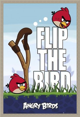 Framed Framed Flip the Bird - Angry Birds
