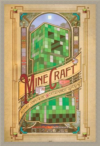 Framed Framed Mojang Computronic Entertainment Dispensary - Minecraft