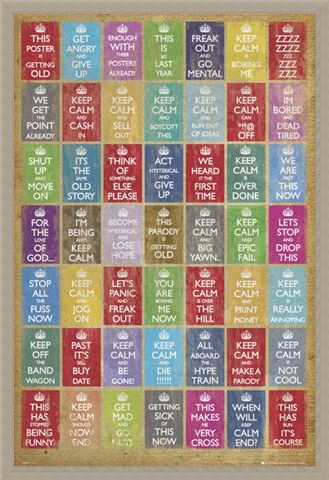 Framed Framed Anti Keep Calm Compilation - Keep Calm and Carry On
