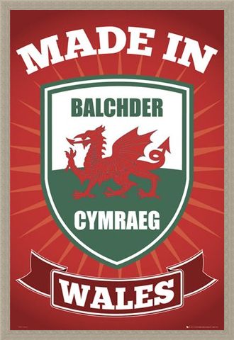 Framed Framed Made in Wales - Welsh Pride