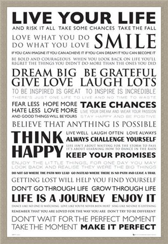 Framed Framed Dream Big - Think happy and Smile