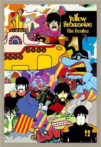 Framed Framed Yellow Submarine Collage - The Beatles