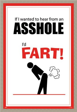 Framed Framed If I Wanted To Hear From An Asshole - I'd Fart