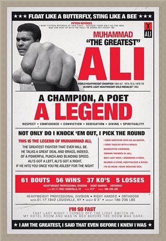 Framed Framed A Champion, A Poet, A Legend - Muhammad Ali