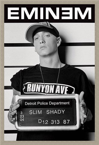 Framed Framed Slim Shady Mugshot - Eminem