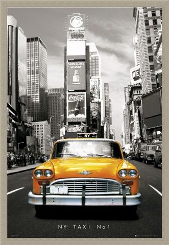 Framed Framed New York Taxi Number 1 - New York, USA