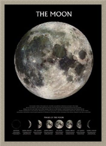 Framed Framed Phases of the Moon - The Moon