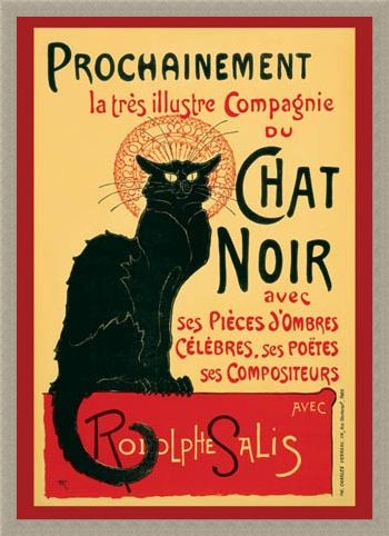 Framed Framed Tournee du Chat Noir (Turn of the Black Cat) - Theophile Alexandre Steinlen