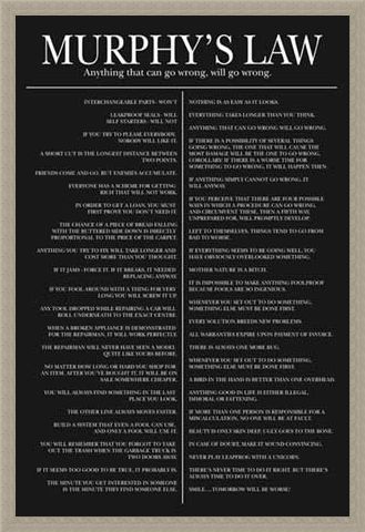 Framed Framed Murphy's Law - Anything that can go wrong, will go wrong