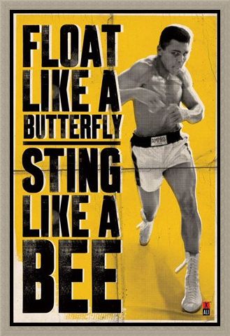 Framed Framed Float Like a Butterfly - Muhammad Ali