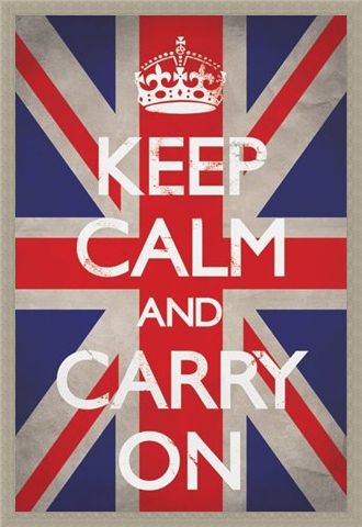 Framed Framed Keep Calm Union Jack - Keep Calm and Carry On
