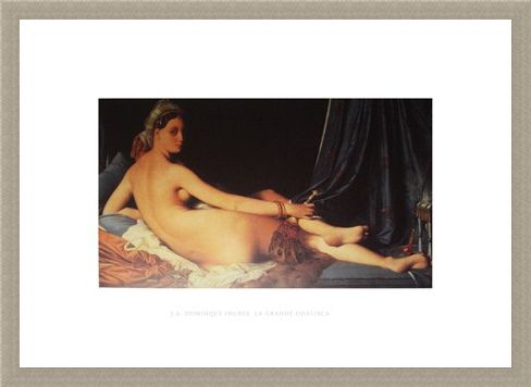 Framed Framed La Grande Odalisca - J A Dominique Ingres