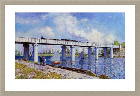 Framed Framed The Bridge at Argenteuil - Claude Monet